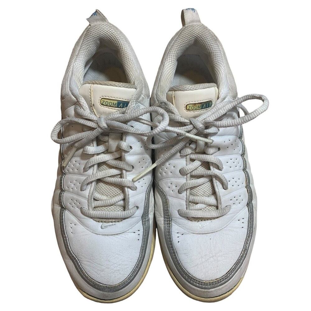 Nike Air Zoom Women’s Size 7 White Sneakers Laced y2k 90's Chunky Seinfeld - Picture 3 of 12